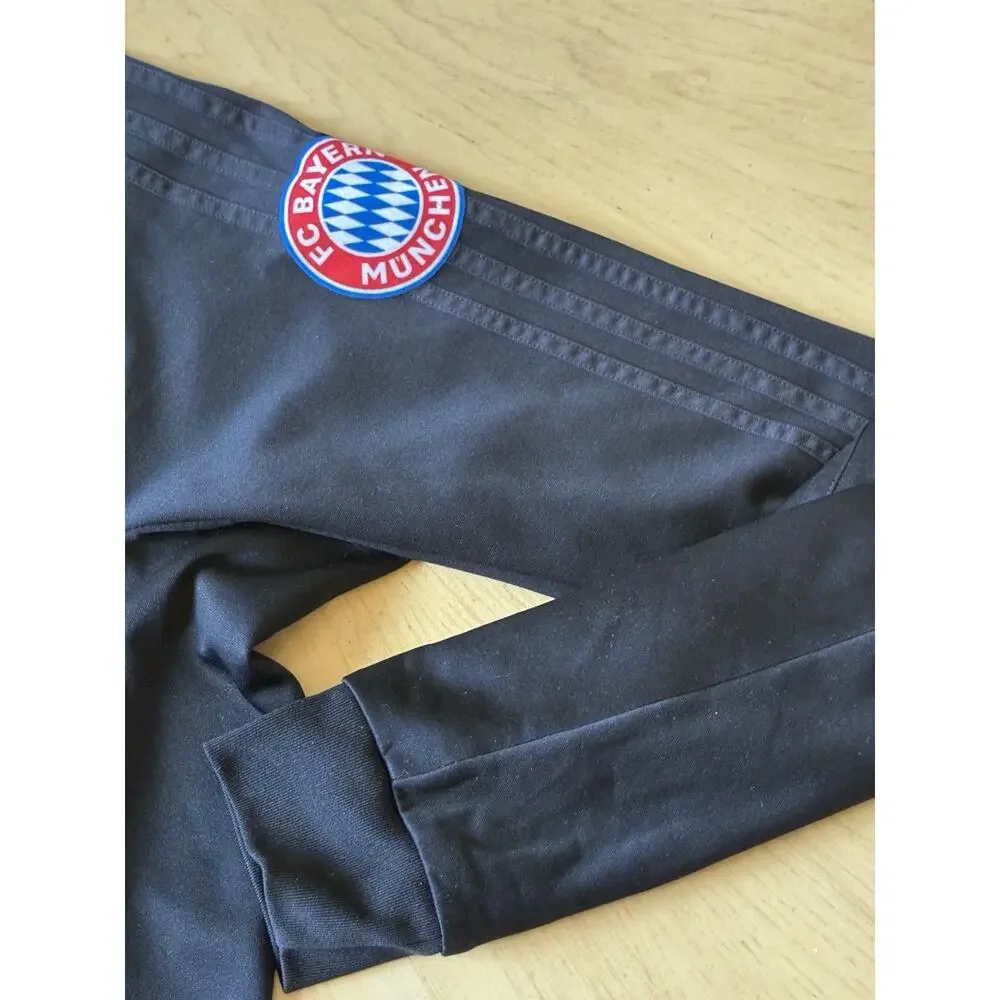 Adidas GPS Soccer FC BAYERN MUNCHEN 1/4 Zip Hoodie Mens M Black ClimaWarm Baggy